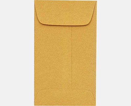 Brown Kraft - #7 Coin Envelope(3.5" x 6.5 ") - A Box of 500 Envelopes