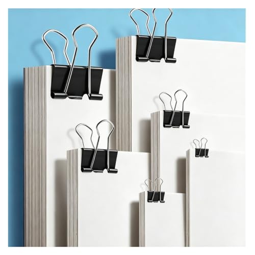 Binder Clips Long Tail Paper Ticket Bookmark Office School Clamps(41mm,24Pcs)