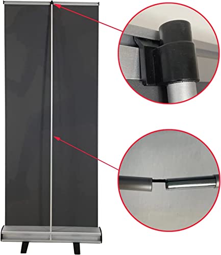 Premium Roll Up Banner Stand Retractable Custom Personalized Banner Printing for Trade Show Display & Event Promotion, Business, Wedding and Special Events - 33.5 x 83" (Set of Roll up banner and stand)