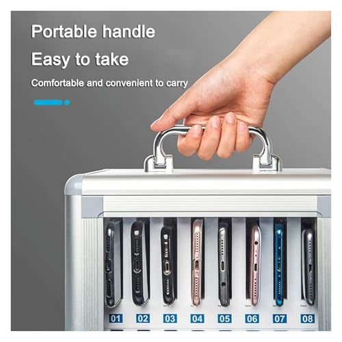 Cell Phone Locker, Cell Phone Locker Box, Wall Mounted Phone Box with Lock & Soft Lining Pocket Chart Cell Phone Holder for Classroom(21 * 19 * 26.5CM)