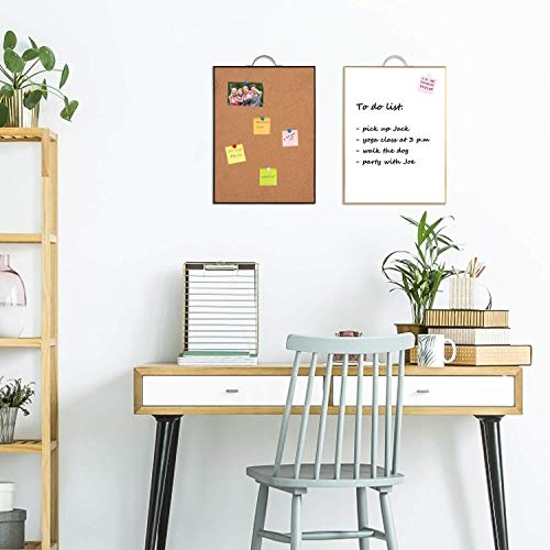 Small Whiteboard Cork-Board Combo for Wall, 2-Board Set, 24"x16" Total