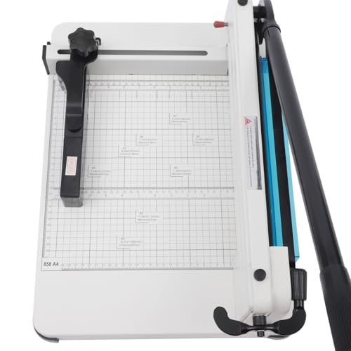 Heavy Duty Manual Paper Cutter, 400 Sheet Capacity, A4 Guillotine