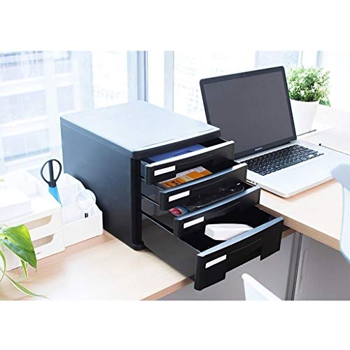 noxozoqm Desktop File Cabinet, 4-Layers Data Office Storage Drawer Confidentiality Office Desktop Drawer Organizer (Color : A1)