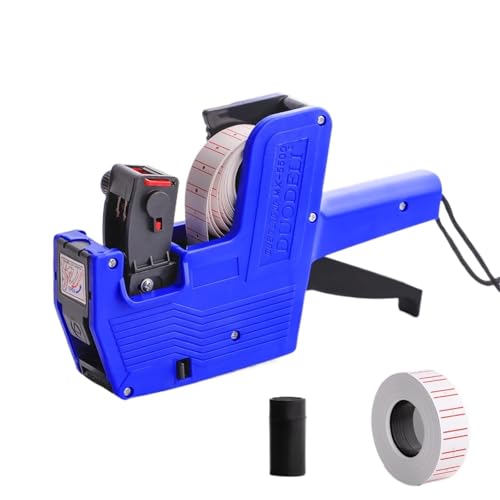 tag Gun with Labels Kit Label Maker Numerical Pricing Gun Kit for Office Retail Shop Grocery Store Organization Marking(Blue)