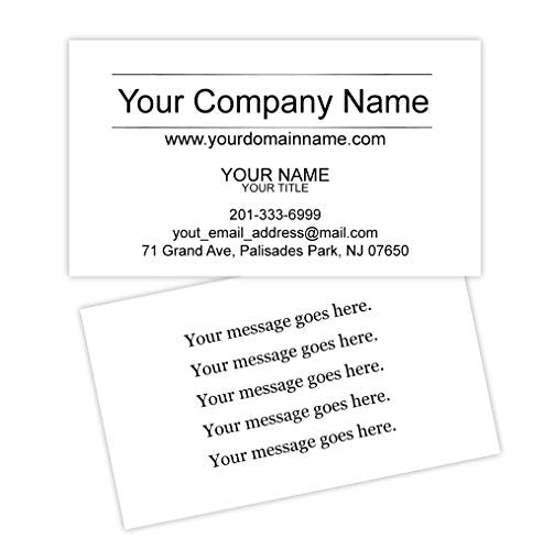Simple Custom Premium Business Cards - Available (250pcs to 2,500pcs), Full color 2sides - Two Line Design, Black Front, White Back,16pt (350gsm), Made in The USA