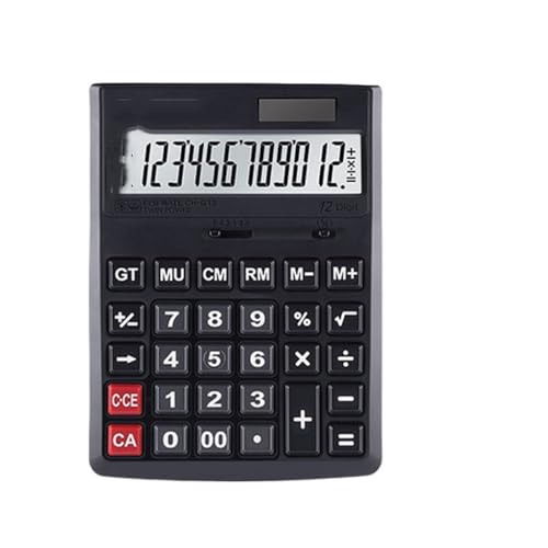 QERTYHJK Business Calculator Financial 12 Digit Solar Office Computer