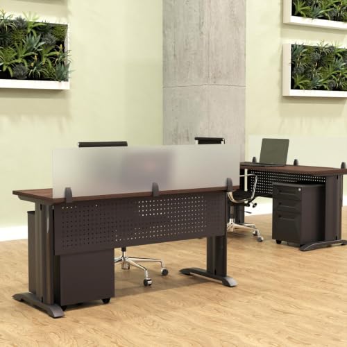Edge-Mounted Acrylic Desk Screens | 12" High | Clear or Frosted | Escape Privacy Solutions