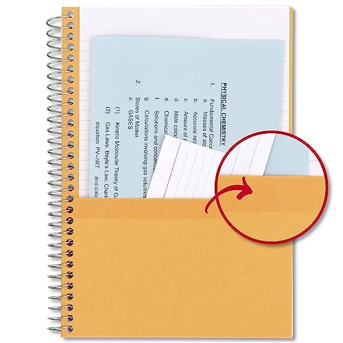 Five Star Spiral Notebooks, 12 Pack, 1 Subject, College Ruled Paper, 7" x 4 -/8", Personal Size, 80 Sheets, Purple, Orange, Green, Blue, Gray, Black (450048B-ECM)