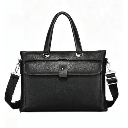 AWMGPDDBTO Briefcases for Men Men's Leather Laptop Briefcase