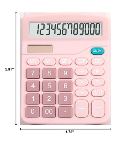 12 Digit Real Solar Calculator Financial Accounting Office Color Computer Large Screen Power