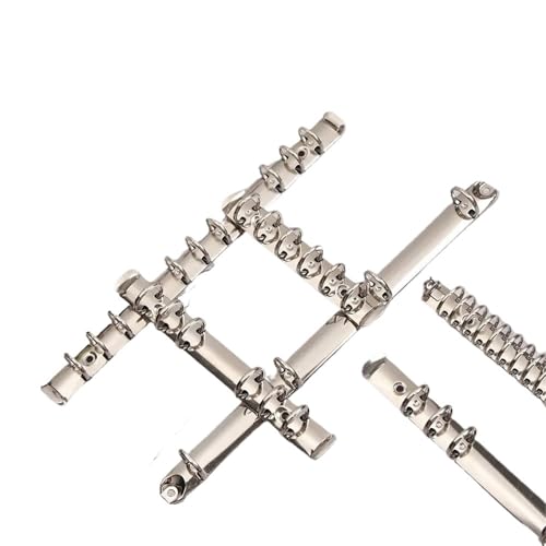 Ring binding, A5 Ring Binder Mechanism 10 Pieces Metal Clip Silver Loose Leaf File Folder Office Supplies(-B5-26 rings)