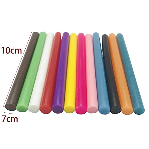 ZTBH Hot Melt Glue Sticks Mix Colorful 7x100MM Hot Melt Glue Sticks, for Electric Glue Gun Craft Hand Repair Accessories Melt Glue Stick