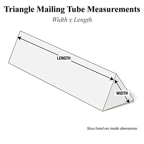 Partners Brand PMTM224 Triangle Mailing Tubes, 2" x 24 1/4", Oyster White (Pack of 50)