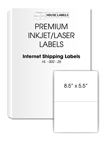 HouseLabels 2-up Internet Postage Labels (5-1/2" x 8-1/2")