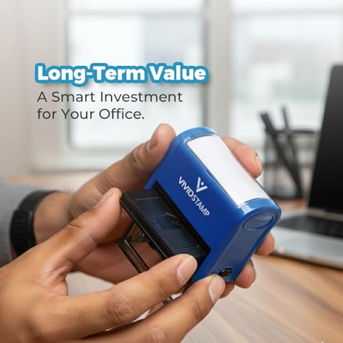 Accepted/Rejected by Date Self Inking Rubber Stamp - 2 Pack (Blue Ink/Red Ink) Large (10 pcs)