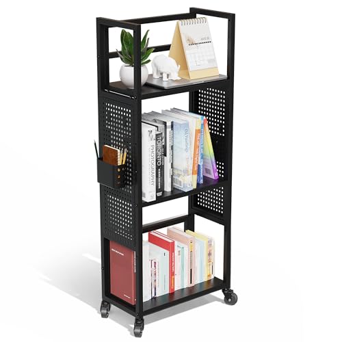 Rolling Book Cart with Wheels