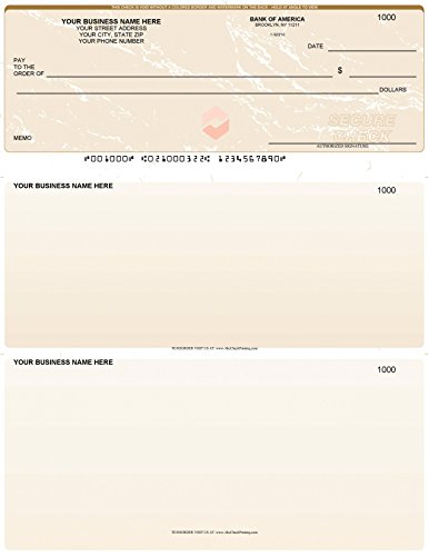 ABC Computer Checks Compatible w/Quick Books, Checks on Top, Gold - 250 Sheets