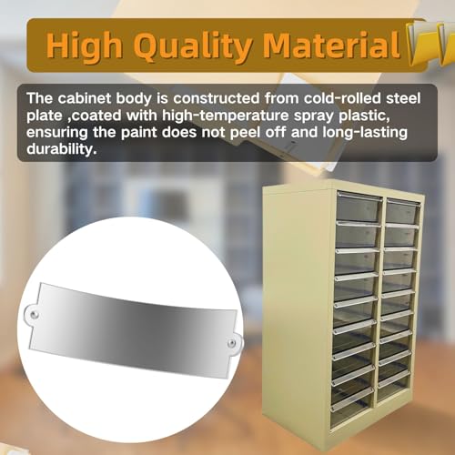 Yokoma File Cabinet 18 Medium Transparent Drawers Vertical Home Office Storage Paper Organizer Document Cabinet