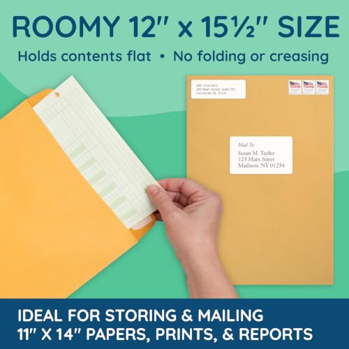 Blue Summit Supplies 50 12" x 15.5" Kraft Catalog Envelopes, Self Seal