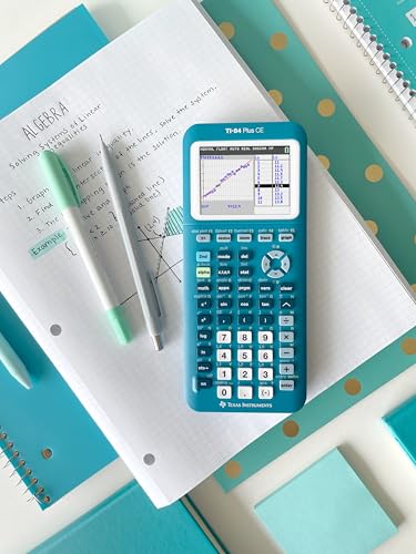 TI-84 Plus CE Graphing Calculator Texas Instruments, Trinomial Teal