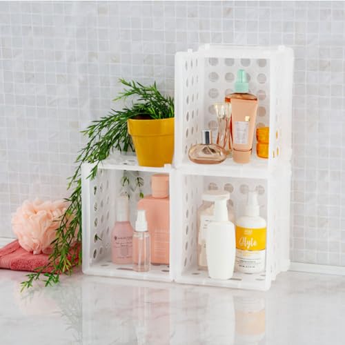 Sterilite Mini Crate, Stackable Storage Bin with Handles, Clear, 36-Pack