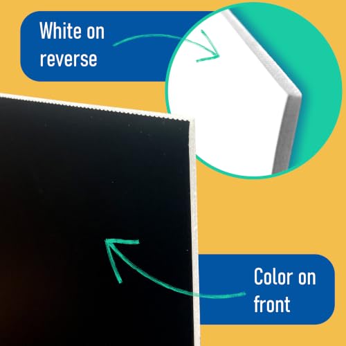 Flipside Products 20" x 30" Color Assortment (5 Colors) Foam Board, Arts and Crafts, 3/16" Thick, Presentations, Signboards, Backing Board, Display, Pack of 25
