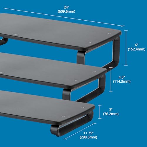Kensington SmartFit Extra Wide Monitor Stand Riser K52797WW, Black