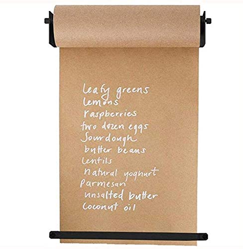 BWQZXES Kraft Paper Roll Holder Store 1 Dispenser 1 Kraft Paper 1 Paper Retainer Wall-Mounted List Flipchartnformation Board 30cm ()