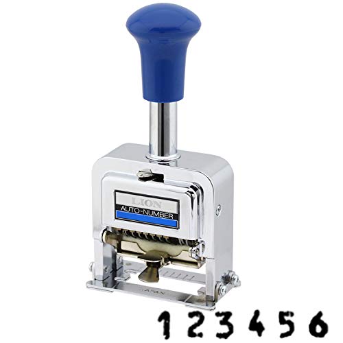 Lion Office Equipment MC-51 Stamp, Numbering, Rubber Stamp Type, 6 Digits, 5 Styles