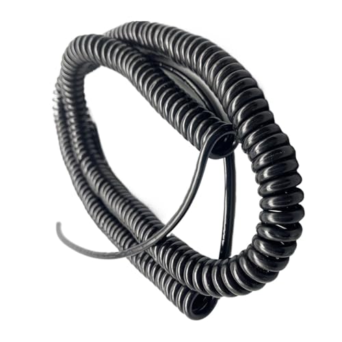 5 Core 17AWG Expandable Power Spiral Cable Coiled Mains Flex Cord