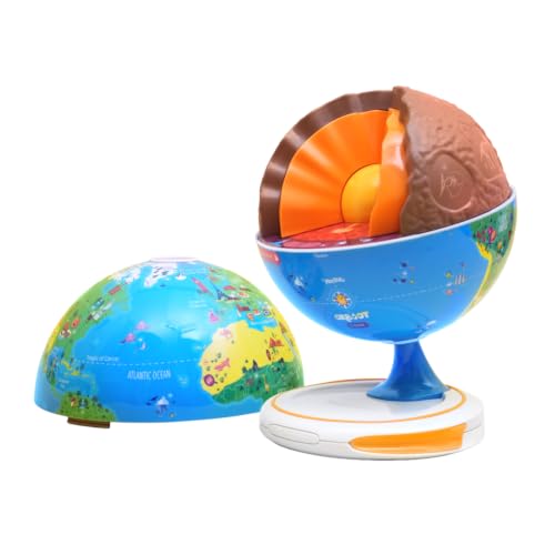 PlayShifu Orboot Core Interactive Globe for Kids Ages 4-10; 3-Layer Openable Earth Globe with AR App; Explore Earth's Surface, Fossils, Minerals & Glowing Core; STEM Science & Geography Gift