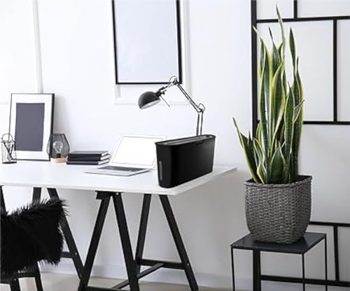 Paper Shredder for Home Office, Black Compact Design, 2 Sheet Crosscut Paper, 10 Mins Running Time B08BK