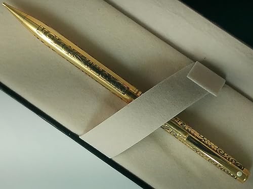 Sheaffer Vintage Imperial Edition Pencil, 0.9MM, 22KT Gold, Sculptured Decorative Barrel with Vine of Grapes & Leaves, Hand-Tooled Design