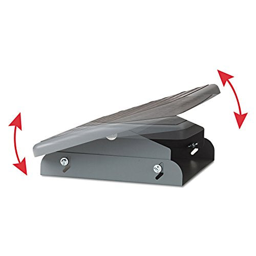 3M Adjustable Foot Rest, 18 in Wide Non-Skid Platform, Grey