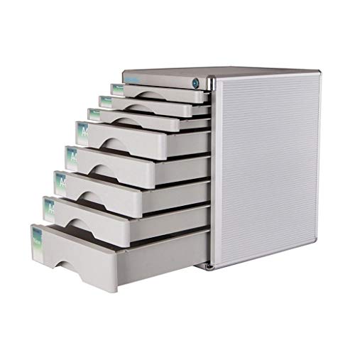 noxozoqm Flat File Cabinet, 8-Layer File Storage Cabinet, with Lock and Index Label, File Classification Management, for Office Supplies Storage