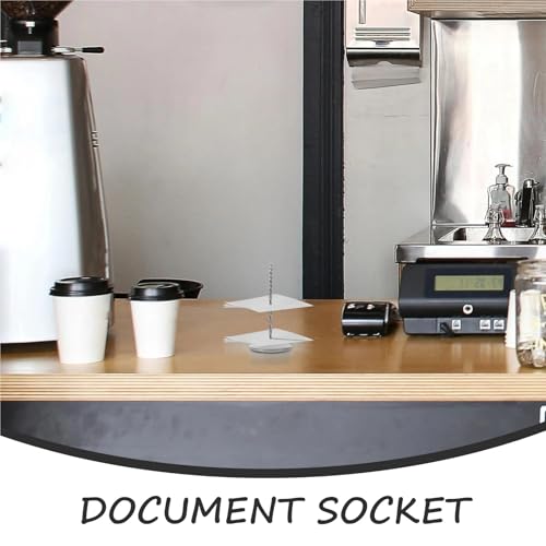 Receipt Holder Spike 8 Pcs Sturdy Metal Spike Desktop Stand – Ideal for Restaurant, Hotel & Office to Store Receipts, Memos & Tickets
