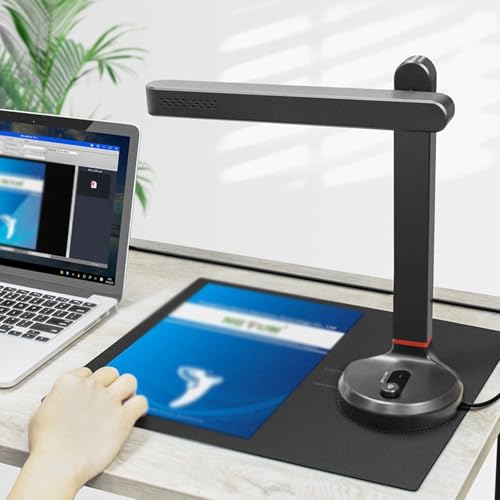 Book & Document Camera, Foldable Document Scanner with 13MP/16MP/20MP, Supports Multiple Languages Text Recognition, High Efficiency, for Document Scanning, Meeting Training