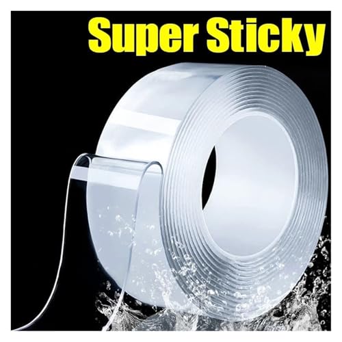 WANGXCQ 1M/3M Double Sided Tape Heavy Duty Transparent Adhesive Strips Strong Sticky Multipurpose Reusable Mounting(1m)