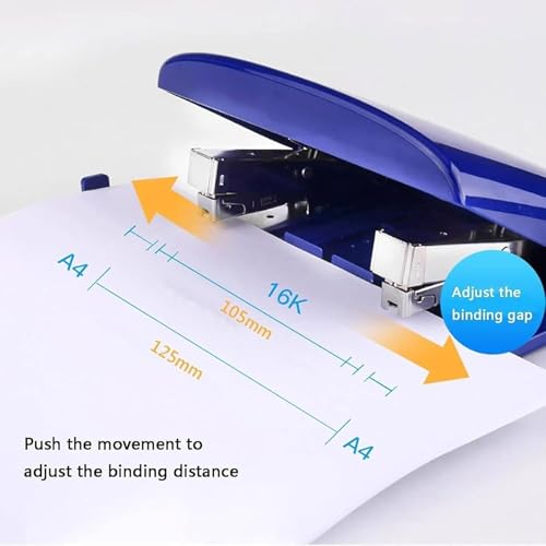Double-Head Binding Stapler for A4/a3 Paper,Adjustable Depth up to 58mm,Heavy-Duty for Office and School