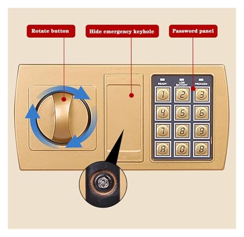 lock box Fireproof safe Small Digital Security Safe Box with Keypad