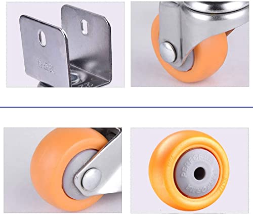 MXXADHPL Office castors 50mm Small Nylon Wheels,2inch Caster Wheels with Safety Dual Locking
