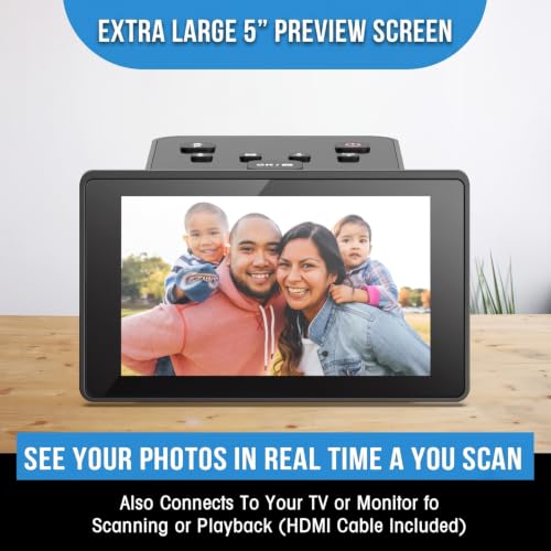 Slide & Negative Film Scanner, Converts 35mm Slides to Digital JPEG Photos
