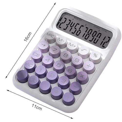 Calculator Portable Mechanical Button Gradient Color Used for Office School Stationery