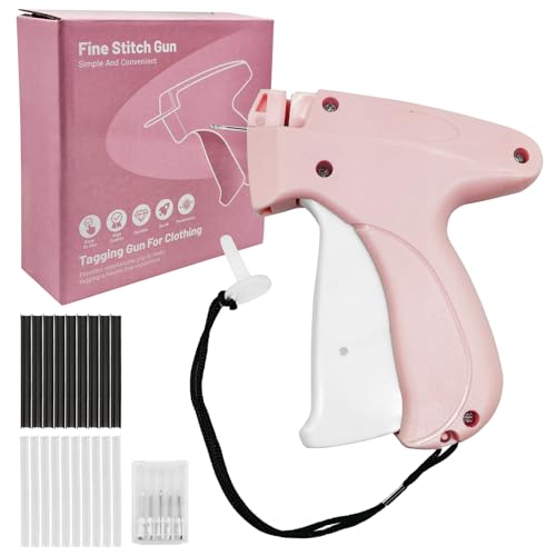 STnbTF Clothing Sewing Gun, Hand-Held Label gun, Clothing Sewing tool tag glue needle gun Quilt retainer, Including 1000 Glue needles and 5 Needles