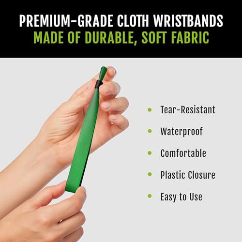 500 WristCo Variety Pack Cloth Event Wristbands – Plastic Closure