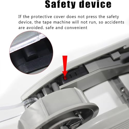 Electric Tape Cutting Machine, Automatic Tape Dispenser with Length and Width Adjustable, Rotary Disc Tapes Cutter with Detachable Rollers, for Warehouses, Schools, Offices