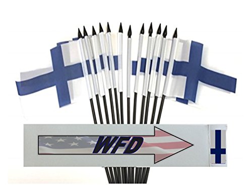 144-Pack Finland Miniature Desk Flags – 4"x6" Polyester Handheld Waving Flags – Bulk Wholesale for Events, Schools & Decorations