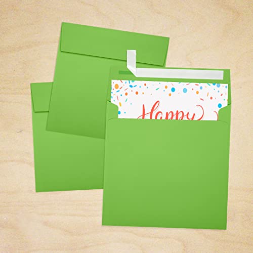 LUXPaper Square Invitation Envelopes | Peel & Press | 6" x 6" | Limelight Green | 80lb. Text | 1,000 Qty