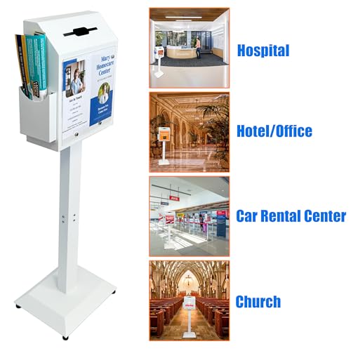 Plugsharge Floor Standing Suggestion & Offering Box with Combination Lock
