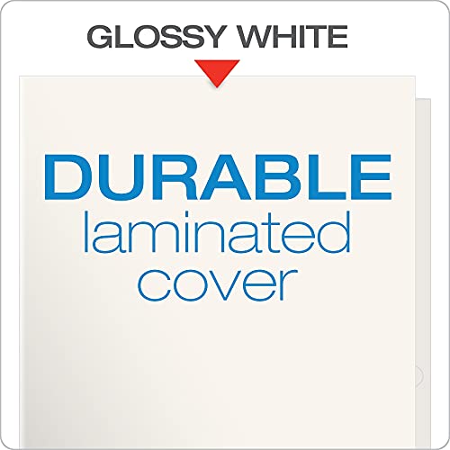 Oxford Executive-Style Laminated Portfolios, 8-1/2"x11", White, 25/Box ESS51704